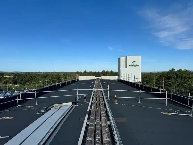 Commercial roofing project Holiday Inn Devon